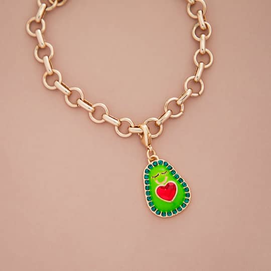 Avocado Austrian Crystal Charm by Bead Landing™